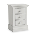 Ingleby 3 Drawer Bedside Light Grey from Roseland Furniture