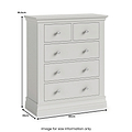 Ingleby 2 over 3 Drawer Chest Light Grey from Roseland Furniture