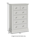 Ingleby 2 over 4 Drawer Chest Light Grey from Roseland Furniture