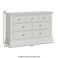 Ingleby 3 over 4 Drawer Chest Light Grey from Roseland Furniture