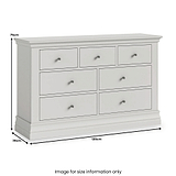 Ingleby 3 over 4 Drawer Chest Light Grey from Roseland Furniture