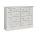 Ingleby 4 over 6 Drawer Chest Light Grey from Roseland Furniture