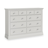Ingleby 4 over 6 Drawer Chest Light Grey from Roseland Furniture