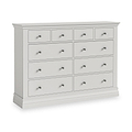 Ingleby 4 over 6 Drawer Chest Light Grey from Roseland Furniture