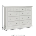 Ingleby 4 over 6 Drawer Chest Light Grey from Roseland Furniture