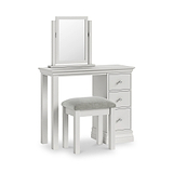 Ingleby Single Pedestal Dressing Table Light Grey Group1 from Roseland Furniture