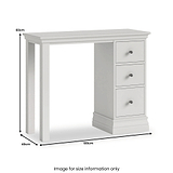 Ingleby Single Pedestal Dressing Table Light Grey Group1 from Roseland Furniture