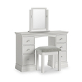 Ingleby Double Pedestal Dressing Table Light Grey from Roseland Furniture