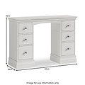 Ingleby Double Pedestal Dressing Table Light Grey from Roseland Furniture