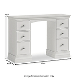 Ingleby Double Pedestal Dressing Table Light Grey from Roseland Furniture