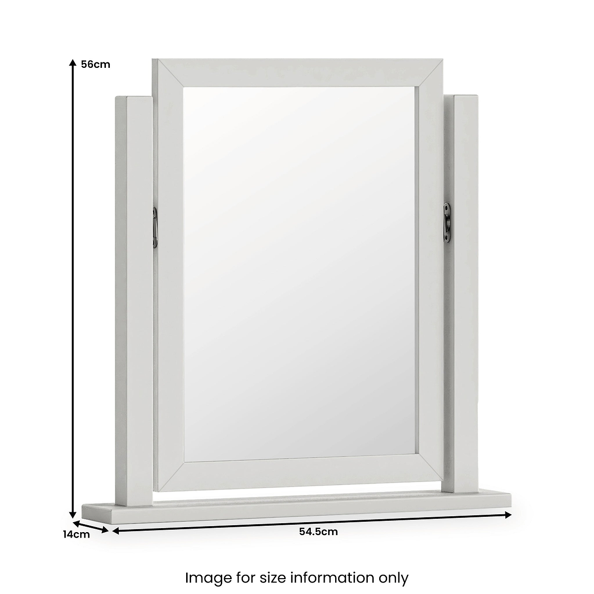 Ingleby Vanity Dressing Table Mirror Light Grey from Roseland Furniture