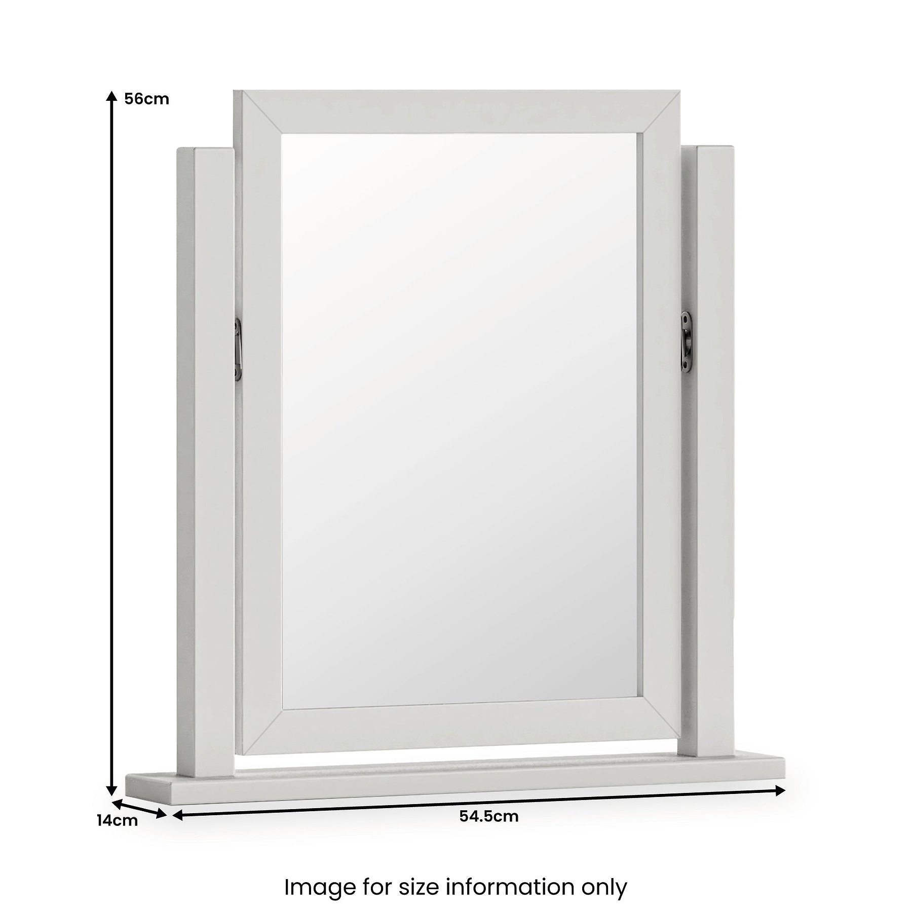 Ingleby Vanity Dressing Table Mirror Light Grey from Roseland Furniture