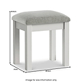 Ingleby Dressing Table Stool Light Grey from Roseland Furniture