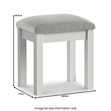 Ingleby Dressing Table Stool Light Grey from Roseland Furniture
