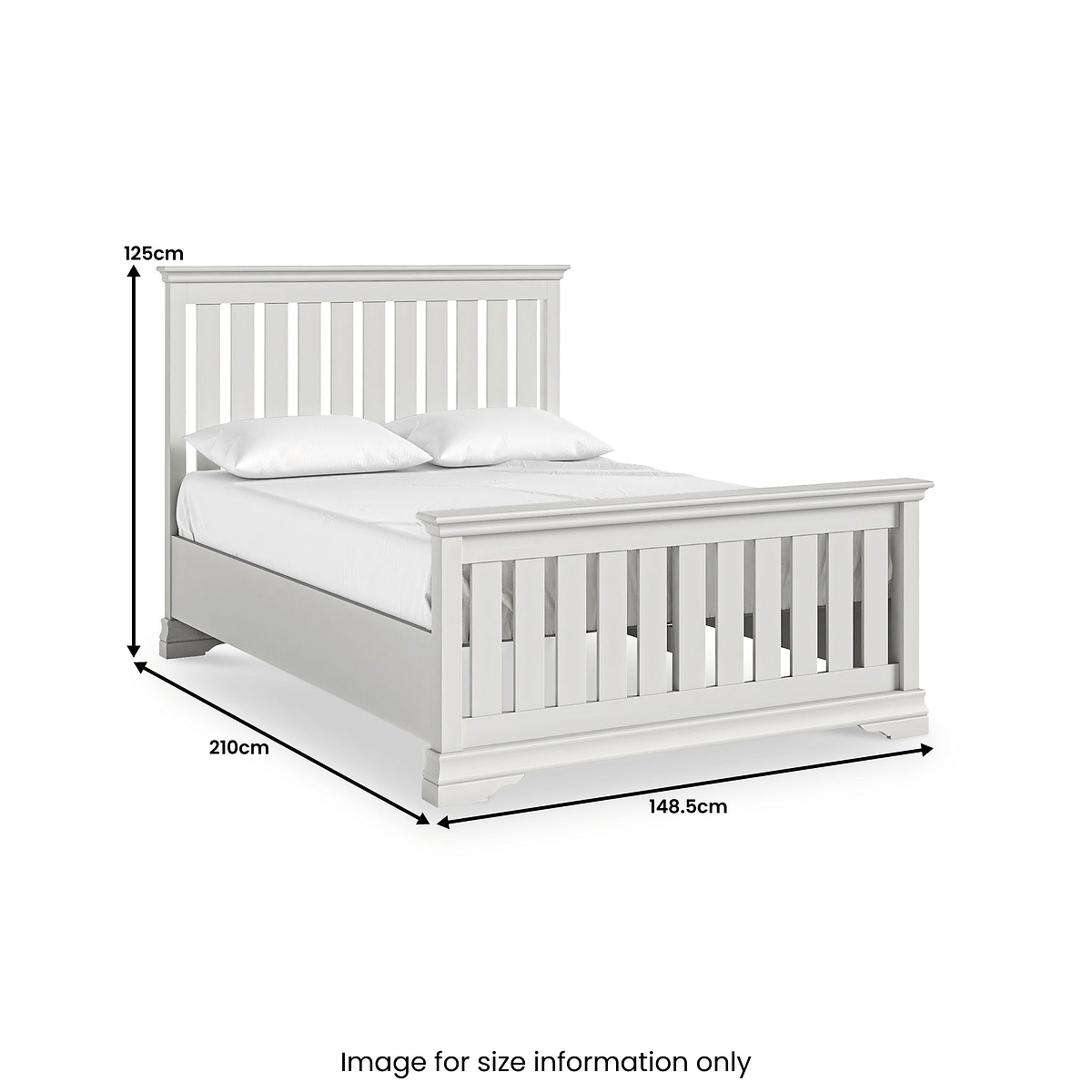 Ingleby Slatted Bedframe Double Light Grey from Roseland Furniture