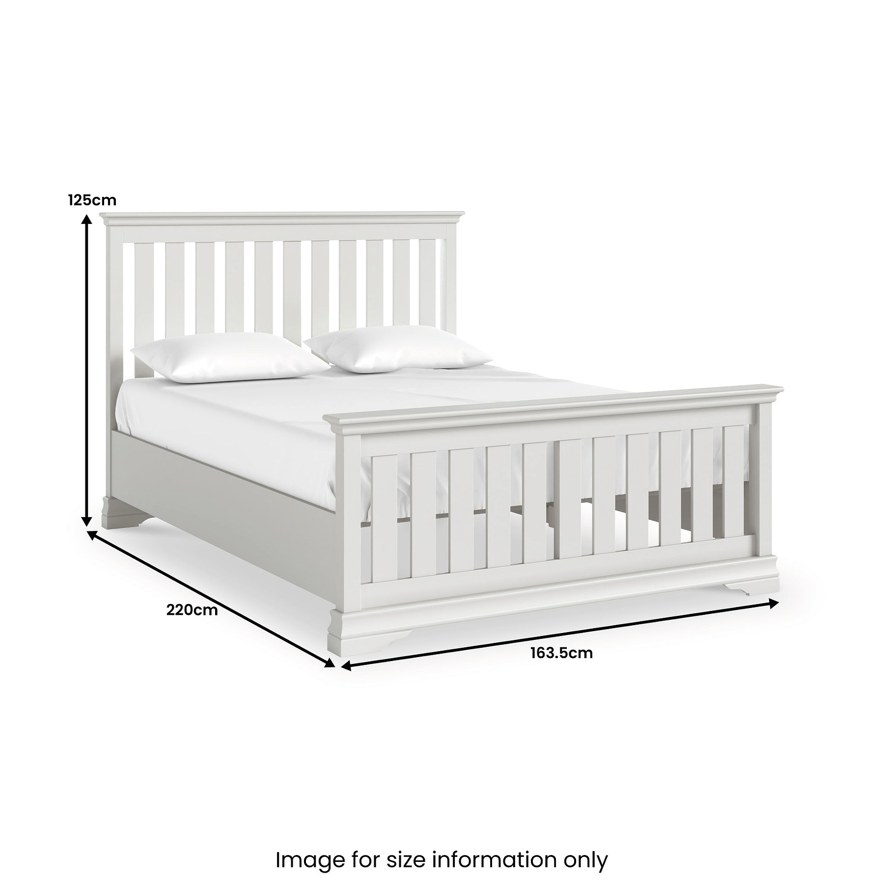 Ingleby Slatted Bedframe King Light Grey from Roseland Furniture