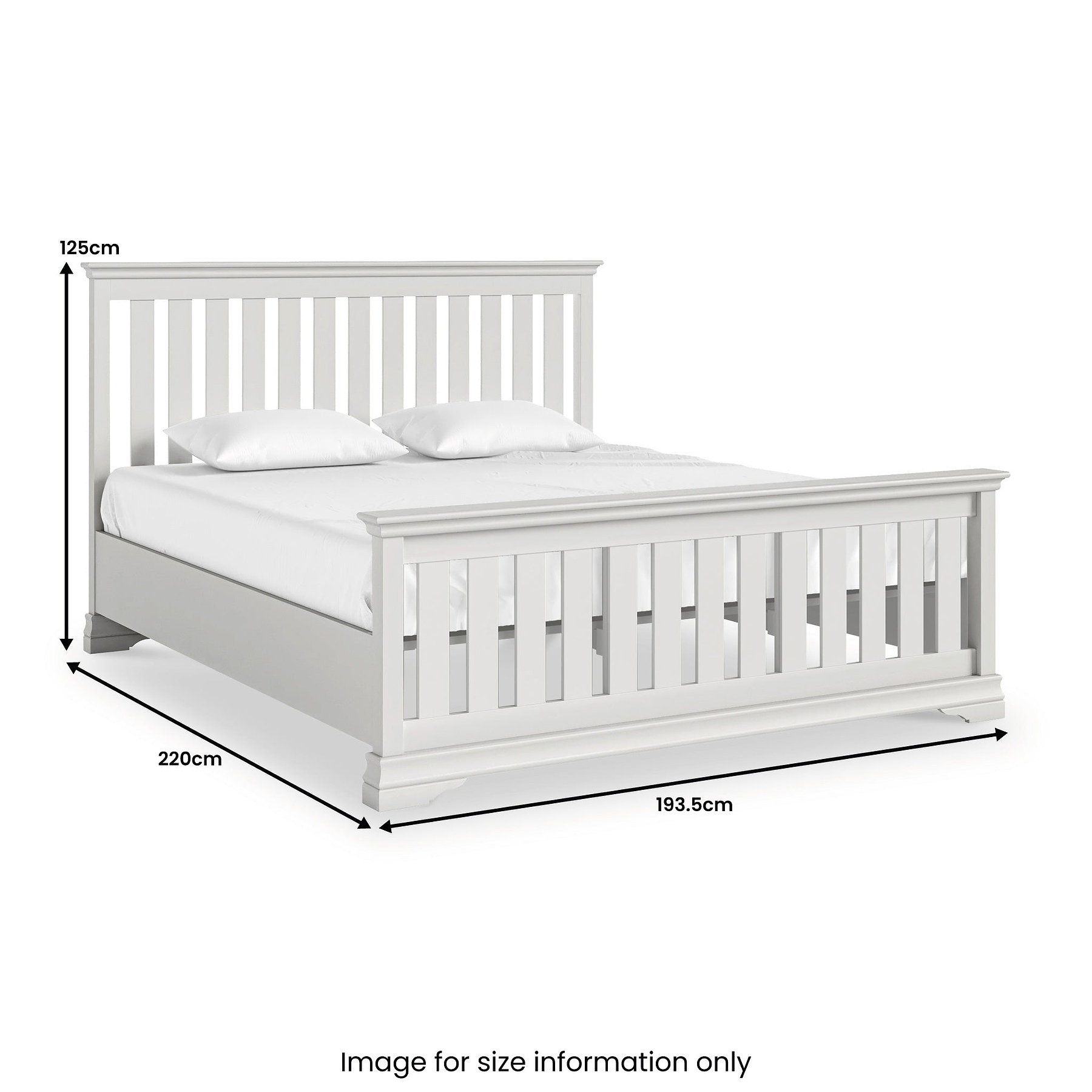 Ingleby Slatted Bedframe Super King Light Grey from Roseland Furniture