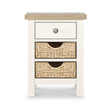 Farrow Basket 3 Drawer Bedside from Roseland Furniture