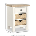 Farrow Basket 3 Drawer Bedside from Roseland Furniture
