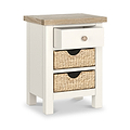 Farrow Basket 3 Drawer Bedside from Roseland Furniture