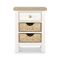 Farrow Basket 3 Drawer Bedside from Roseland Furniture