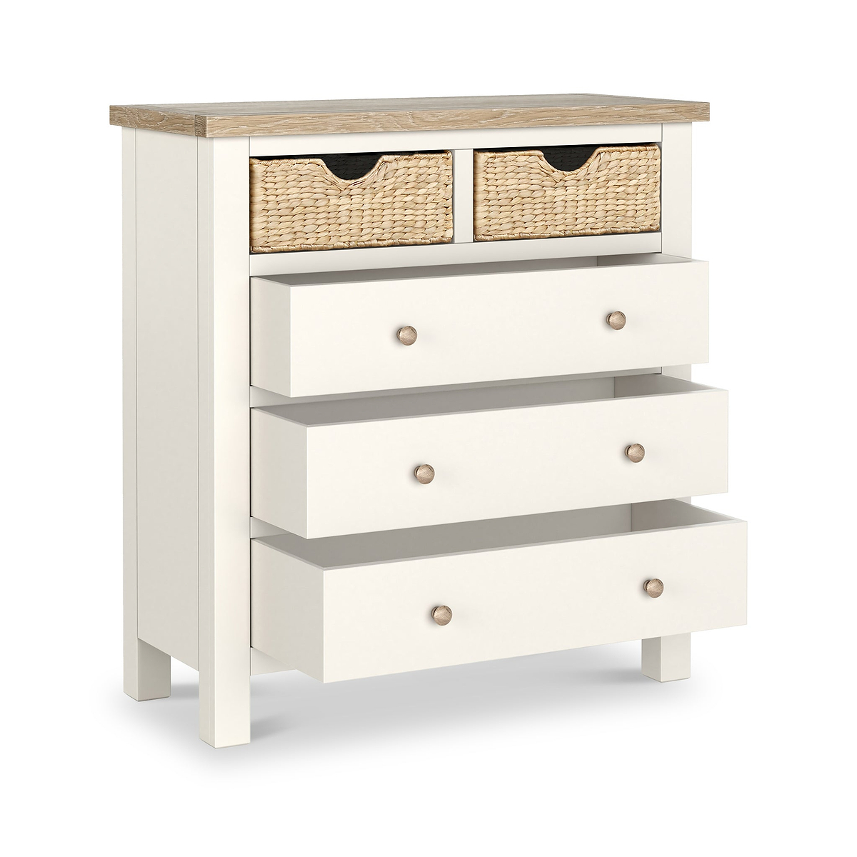 Farrow Basket 2 Over 3 Drawer Chest from Roseland Furniture