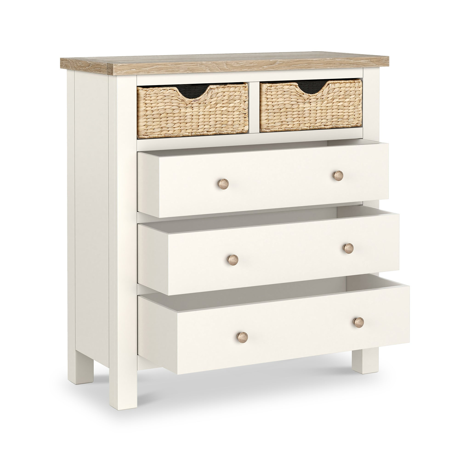 Farrow Basket 2 Over 3 Drawer Chest from Roseland Furniture