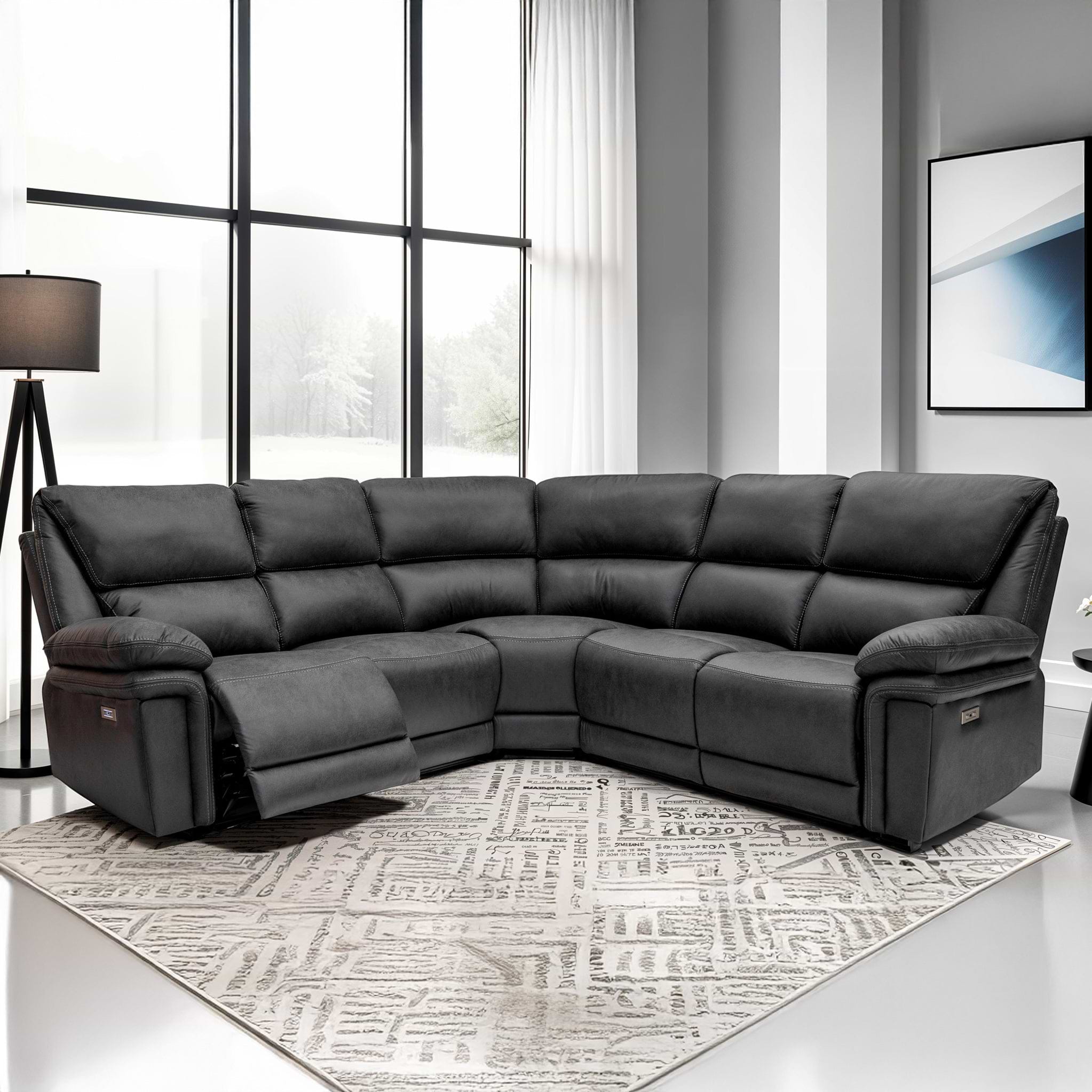 Randell Power Recliner Corner Sofa from Roseland Furniture