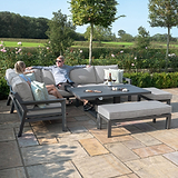Maze New York Corner Outdoor Dining Set with Rising Table from Roseland Furniture