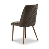 Thora-Faux-Leather-Brass-Leg-Brown from Roseland Furniture