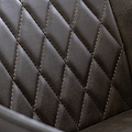 Thora-Faux-Leather-Brass-Leg-Brown from Roseland Furniture