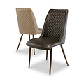 Thora-Faux-Leather-Brass-Leg-Brown from Roseland Furniture