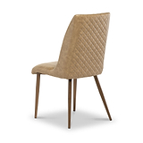 Thora-Faux-Leather-Brass-Leg-Taupe from Roseland Furniture