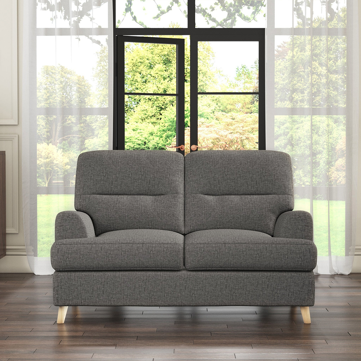 Foxton Charcoal 2 Seater Sofa from Roseland Furniture