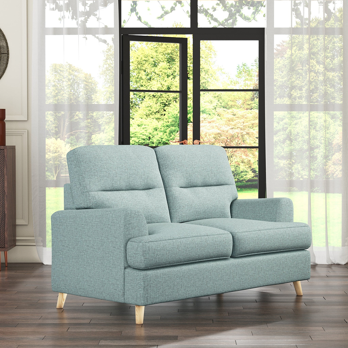 Foxton Teal 2 Seater Sofa from Roseland Furniture