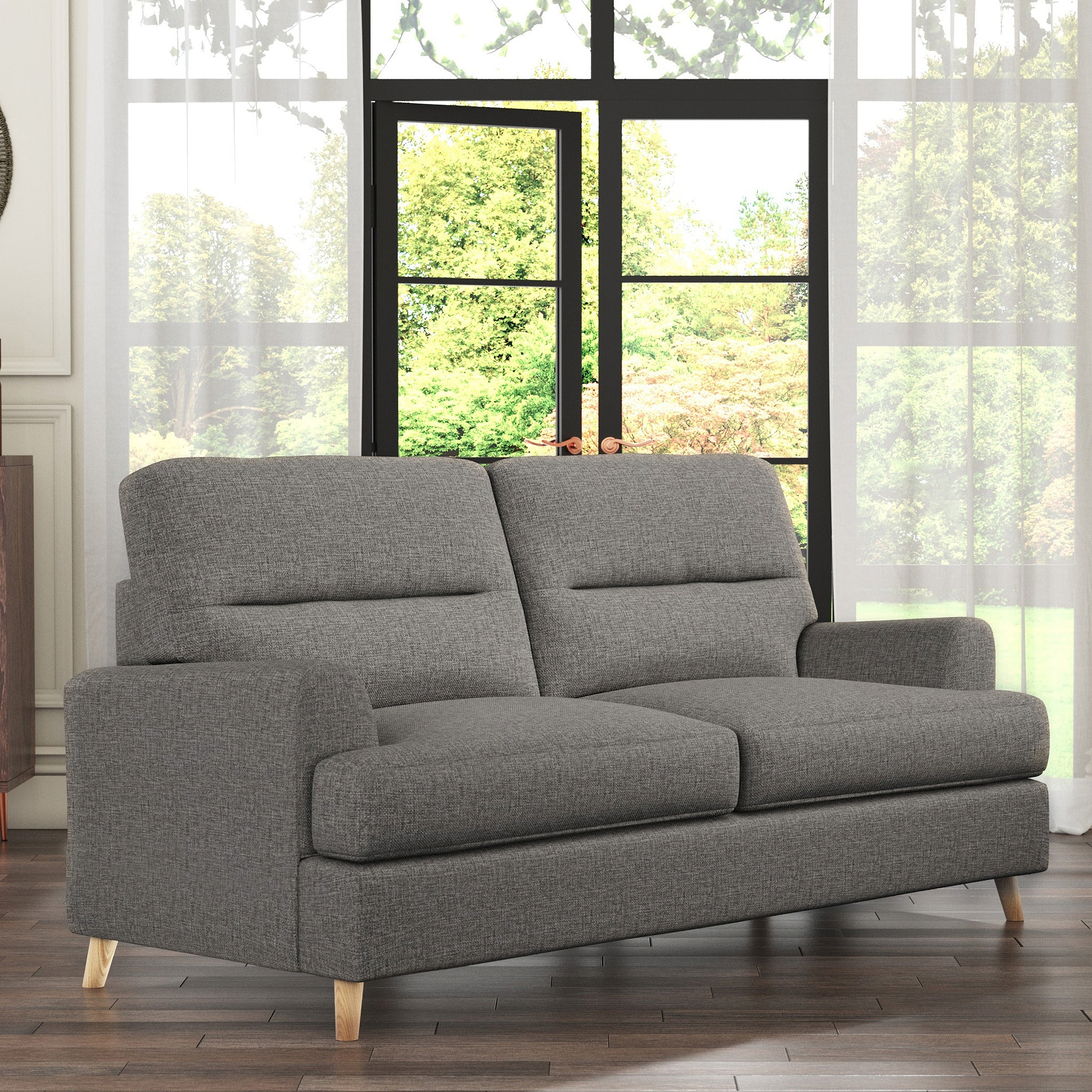 Foxton Charcoal 3 Seater Sofa from Roseland furniture