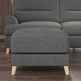 Foxton Charcoal Footstool from Roseland Furniture