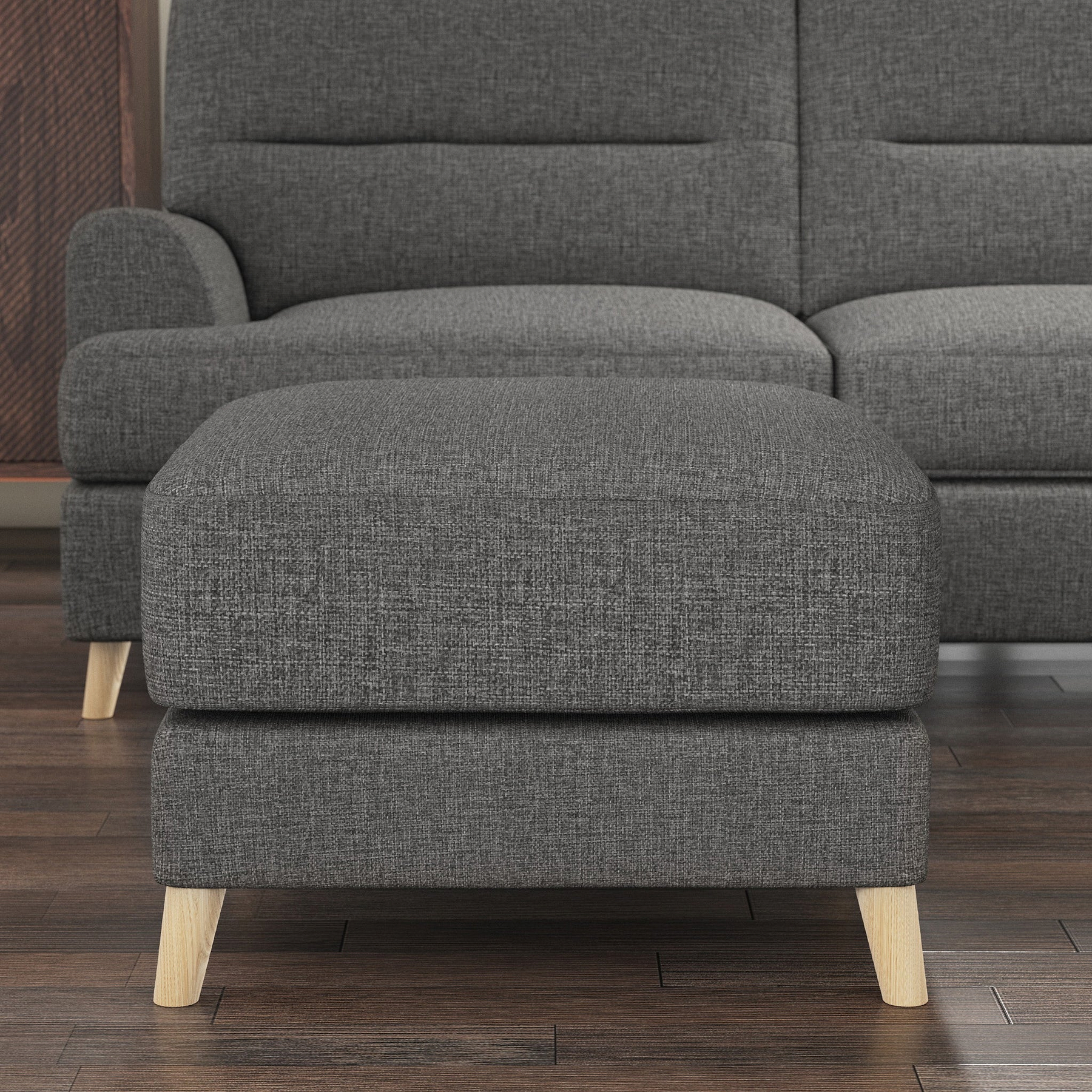 Foxton Charcoal Footstool from Roseland Furniture