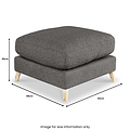 Foxton Charcoal Footstool dimensions