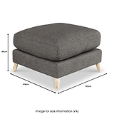 Foxton Charcoal Footstool dimensions
