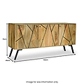 Maddox Grooved Mango Wood 3 Door Sideboard Cabinet
