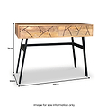 Maddox Grooved Mango Wood 2 Drawer Console Table for Hallway