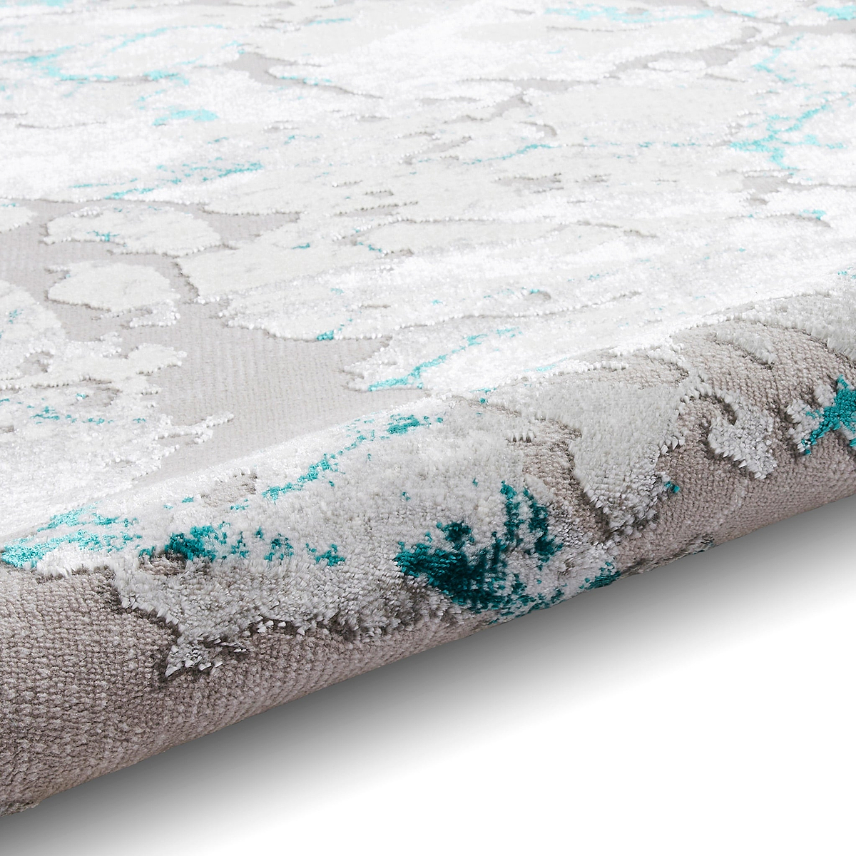 Aldrin Grey Green Marble Effect Rug
