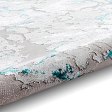 Aldrin Grey Green Marble Effect Rug