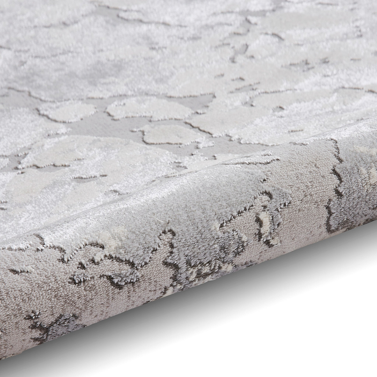 Aldrin Grey Ivory Marble Effect Rug