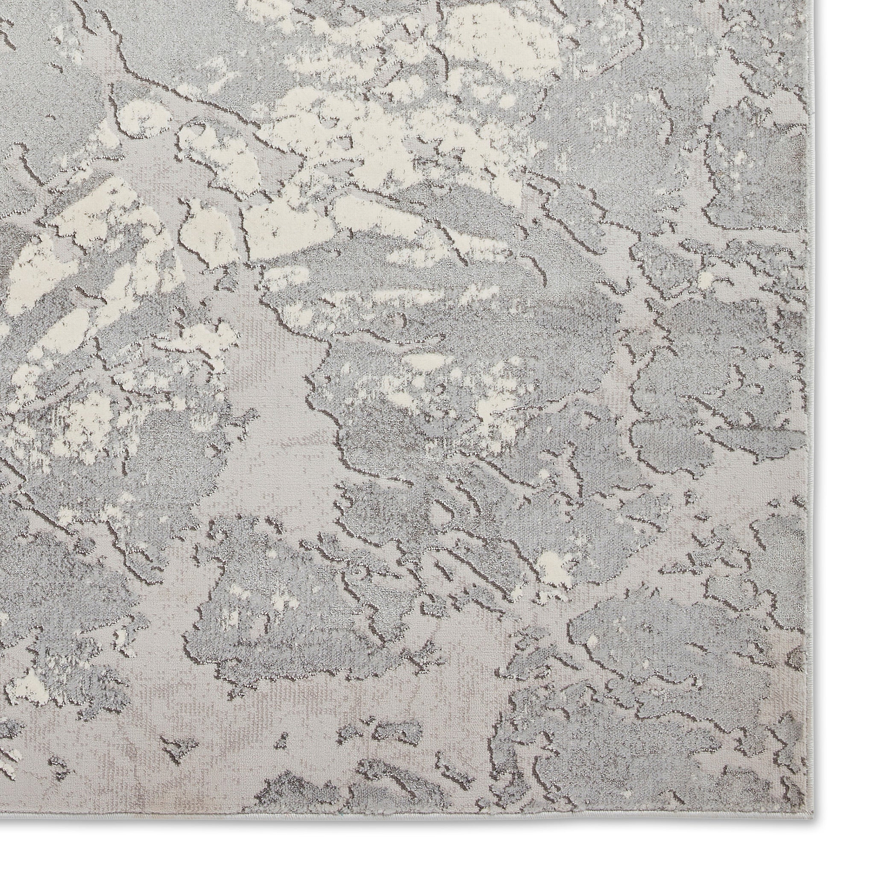 Aldrin Grey Ivory Marble Effect Rug