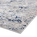 Aldrin Grey Navy Marble Effect Rug