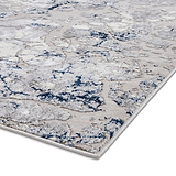 Aldrin Grey Navy Marble Effect Rug
