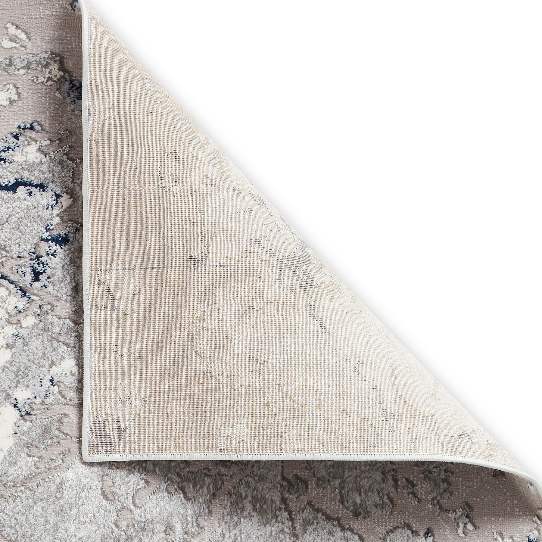 Aldrin Grey Navy Marble Effect Rug