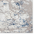 Aldrin Grey Navy Marble Effect Rug